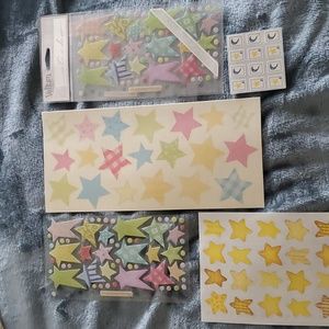 4/$12 Star Stars Scrapbooking Sticker Stickers Bundle